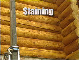  Woodland, North Carolina Log Home Staining